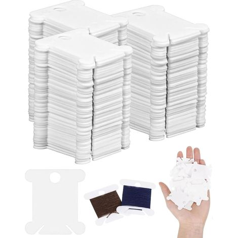 50Pcs Canettes de couture, Bobine Plaque de Fil en Plastique Croix, Rangement Fil Cartes pour Fil à Coudre Bricolage Artisanat DIY Accessoires Machine (1/5)