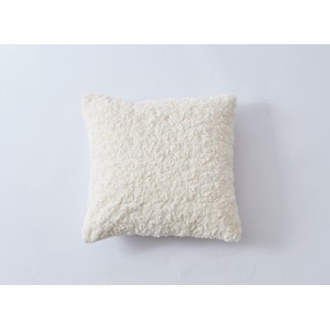 Coussin blanc à tissu bouclette 45x45 cm TRED