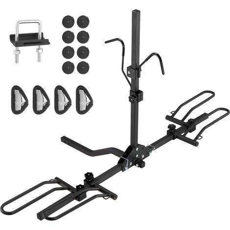 Porte-Vélos pour 2 Vélos Porte-Bagages sur Attelage Capacité de Charge Maximale de 36 kg Compatible avec Receveurs de 30/51 mm pour Voitures SUV Camping-car Caravane Camion Voyage Déplacement (1/5)