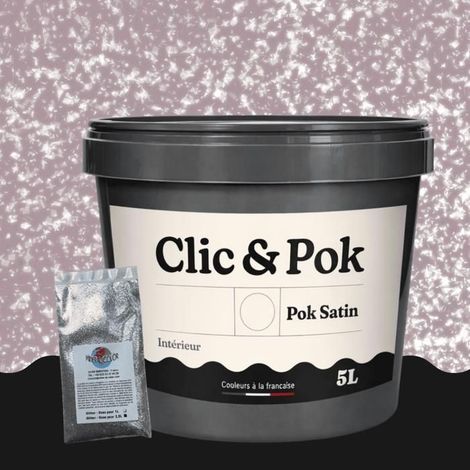 Peinture Effet Pailleté pour Murs & Plafonds - POK PAILLETTE - 5L - Violetta (1/4)