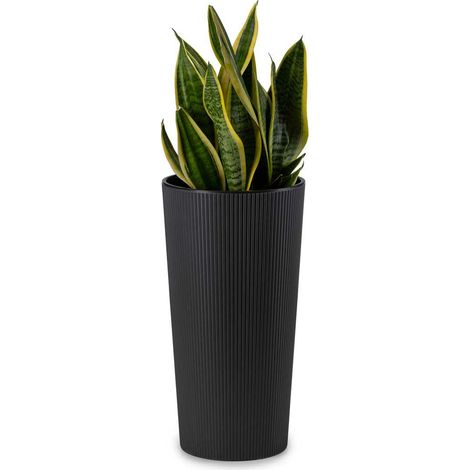 Vaso da fiori Urbanika ECO nero, altezza 36 cm (1/5)
