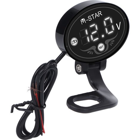 Voltmètre numérique LED moto 9-24V étanche haute précision moniteur batterie ABS sécurité conduite (1/5)