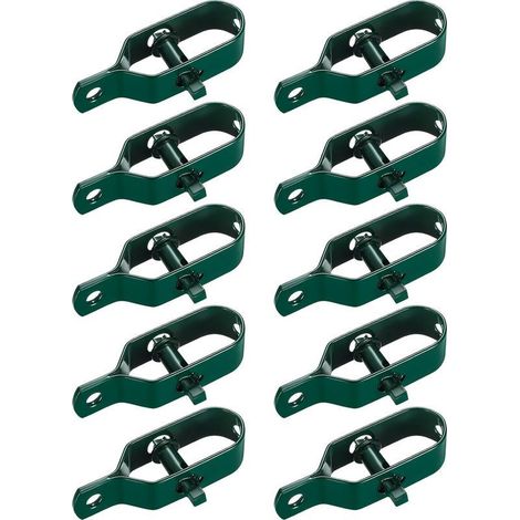 10 Pièces Tendeur Grillage, Tendeur de Clôture, Tendeurs à Fil Barbelé, Kit de Connecteurs Tendeur de Corde pour Fil de Tension (Vert) (1/5)