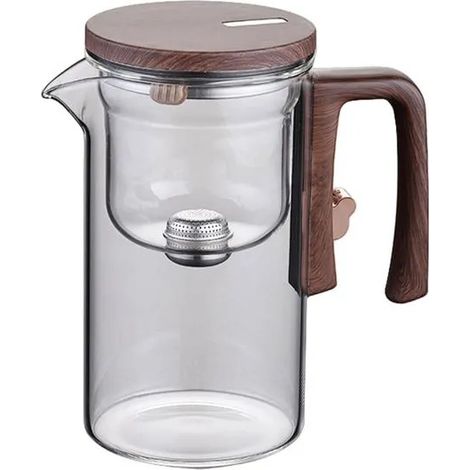 Théière avec passoire, filtre magnétique, Pot en verre pour brassage du thé, transparent, 520 ml (1/5)