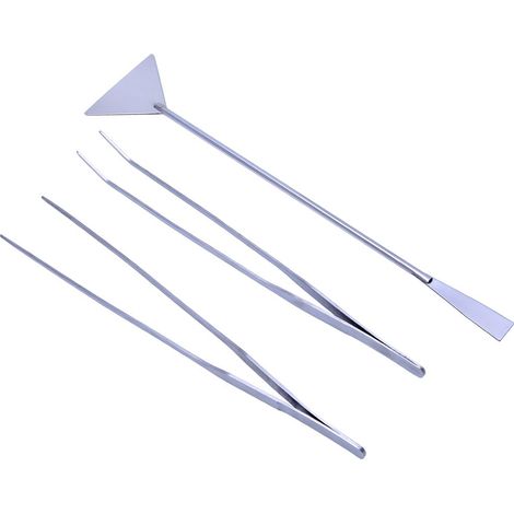 Lot de 3 outils d'aquarium en acier inoxydable, plantes aquatiques, spatule, aménagement paysager, kit de démarrage (1/5)