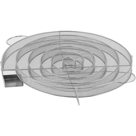 Générateur de fumée froide de 34 cm, plateau de fumage en acier inoxydable pour fumage à chaud ou à froid avec poignée, barbecue fumé pendant 7 heures pour bacon, viande, fromage, saumon, poisson