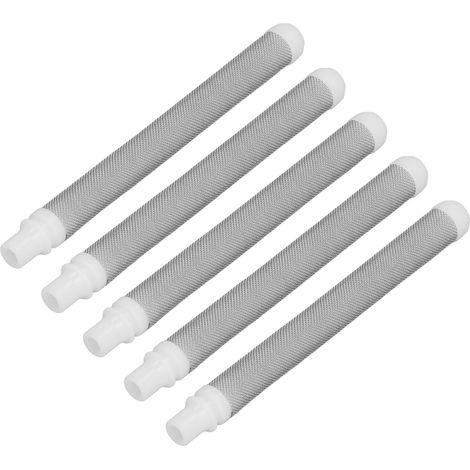 Lot de 5 filtres pour pistolet à peinture sans air 60 mailles acier inoxydable universel remplacement précis 10 cm (1/5)