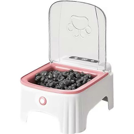Automatischer Futterautomat mit Induktionssensor, automatischer Deckelöffnung, Feuchtigkeitsschutz am Futterhals, rosa (1/5)