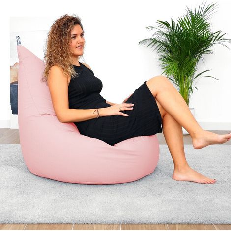 Pouf Fauteuil Similicuir Indoor Rose Happers XL Rose
