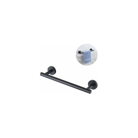 Porte-Serviettes Mural Porte-Serviettes de Salle de Bain Porte-Serviettes 30CM, Acier Inoxydable SUS-304 Fini Noir Mat (1/5)