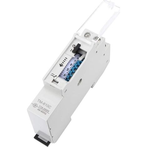 Mini interruttore orario ad alta precisione, accensione su guida 1P, interruttore di temporizzazione intelligente con funzionamento manuale per lampioni stradali TM610C 220V IP20 (1/4)