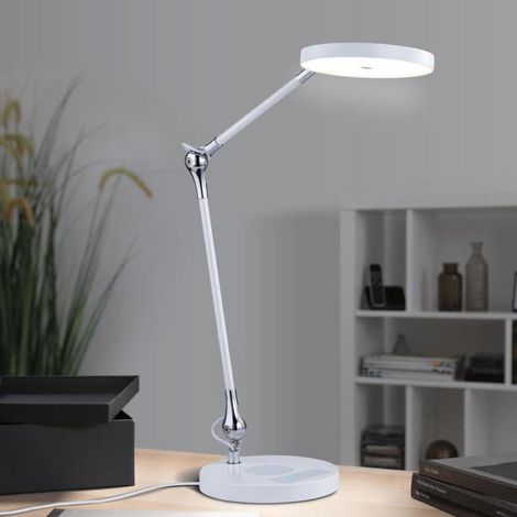 Paulmann Numis Qi Schreibtischlampe in Weiß mit kabellosem Laden (1/5)