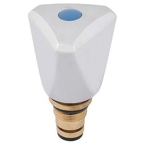 Schlösser Armaturen SANITAER-OT M.RUECKSCHLAGKEGEL 3-KT.-GRIFF BLAU, DN15, 1/2", POL.CR (1/2)