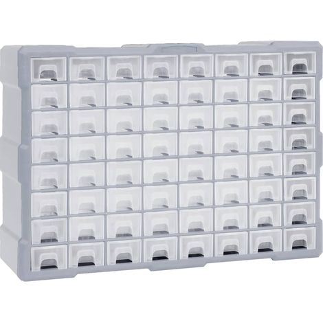 vidaXL Mobile Contenitore con 64 Cassetti 52x16x37,5 cm (1/5)