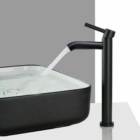 Robinet de salle de bainrobinet de lavabo noir robinet de sallebainadapté pour un diamètre intérieur de 32 mm à 42 mm (1/5)
