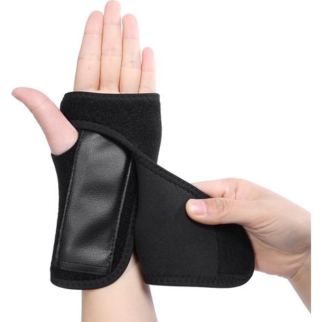 Attelle poignet amovible main gauche, protection musculaire entorse fracture, support poignet réglable, attelle médicale main, 1 pièce (1/5)