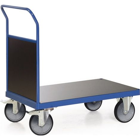 Bako Logistiksysteme Plattformwagen F600 mit 1 Holz- Stirnwand ohne Bordkante 850x500mm (1/2)