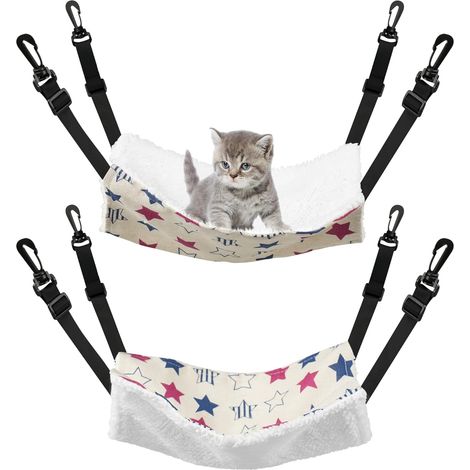 Guinea Pig Cat Hamster Hammock, Hamster Guinea Pig Cat Small Pets Bed, Suitable for Hamsters, Cat, Squirrels, Turtles, Lizards and Other Small Animals (1/5)