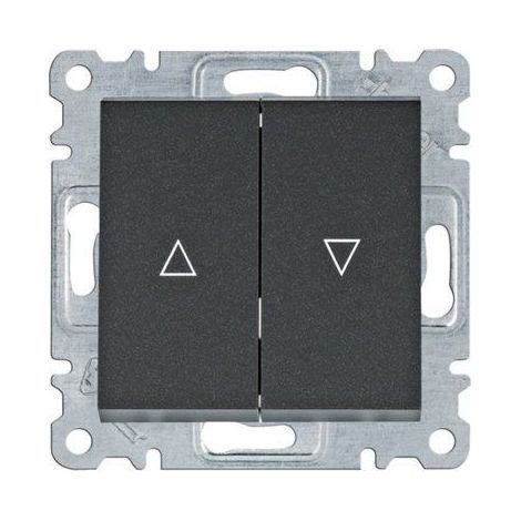 Interruptor biestable Lumina para persianas enrollables, color negro WL0313