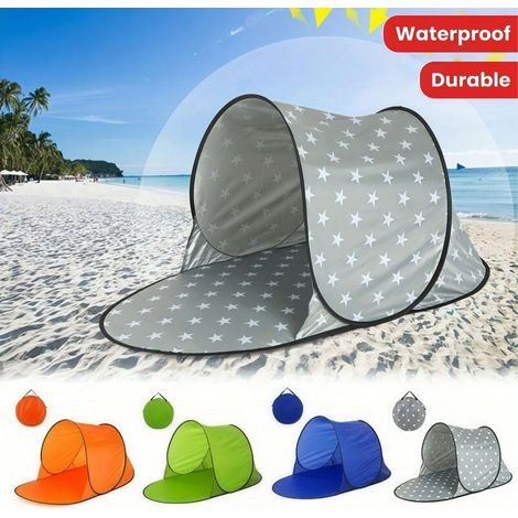 Tente de plage instantanée (unité), auvent léger anti-UV, installation en 30 secondes pour camping familial et activités sportives, couleur bleue (1/4)