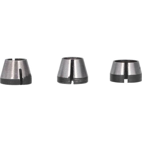 Jeffergarden Kit de 6 adaptateurs de pince de défonceuse en acier au carbone (6 mm, 6,35 mm et 8 mm) avec écrou pour affleureuse (1/5)