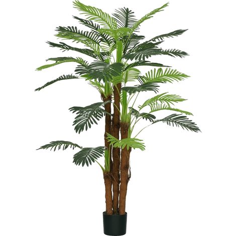 Palmera artificial, decoración de interiores, diseño realista, verde militar. (1/2)