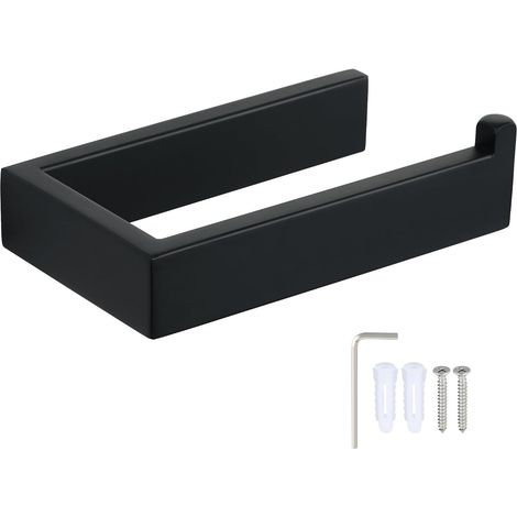 CCYKXA (Matte Black 15CM) Wall-Mounted Toilet Paper Holder, Stainless Steel Toilet Roll Holder for Bathroom or Kitchen (1/5)