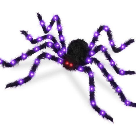 Guirlande lumineuse toile d'araignée pour Halloween, 250 LED étanches avec télécommande araignée, idéale pour la cour, la maison, le jardin, l'intérieur et l'extérieur, les fêtes et les décorations ef (1/5)