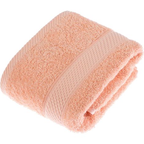 HOMESCAPES Frottee Handtuch 100% Baumwolle pfirsich