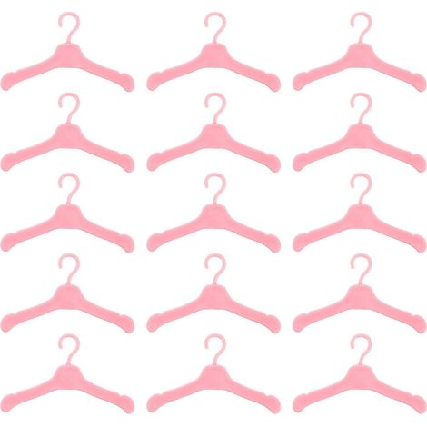 50 cintres en plastique pour vêtements de poupée-5.5X3X0.1CM-Pink (1/3)