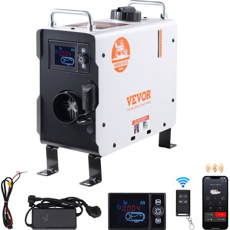 Chauffage Diesel 2 kW, Réchauffeur d'Air Diesel 12/24 V, Contrôle par App Bluetooth, Télécommande et Écran d'Affichage, Alarme CO, Portable, Chauffage Rapide, pour Bateau Caravane Véhicules (1/5)