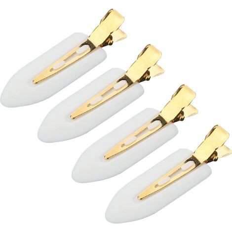 Juego de 4 pinzas metálicas para el cabello, que no se doblan, para niñas y mujeres, accesorios de maquillaje y para el cabello. (1/5)