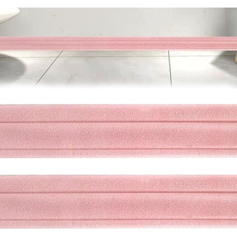 Bande décorative auto-adhésive XPE pour bords de mur, 2,3 m x 8 cm x 8 mm, rose, protection et finition intérieure (1/5)