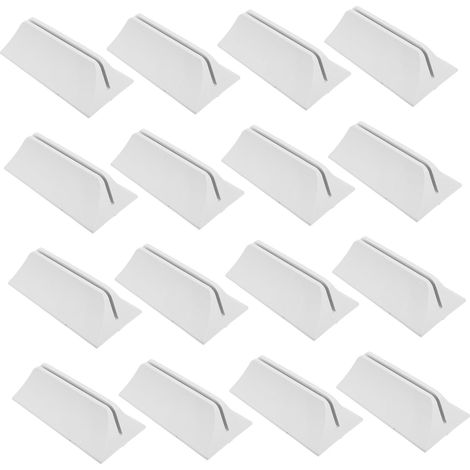Lot De 16 Séparateurs De Bureau Supports De Cloison Support De Panneau Réglable Pince D'Écran Réglable Base De Panneau De Poste De Travail En Abs Blanc