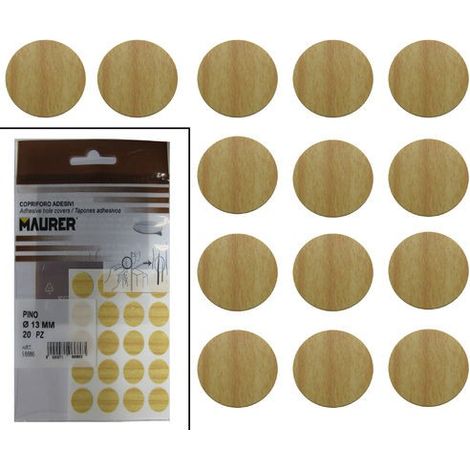 Pine selbstklebende Schraubenabdeckungen (Blister 20 Stück)