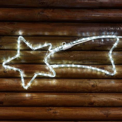 TrAdE Shop Traesio - Stella Cometa Luminosa 65 Cm In Tubo Luminoso A Led Bianchi Luce Bianca Fredda - (1/3)