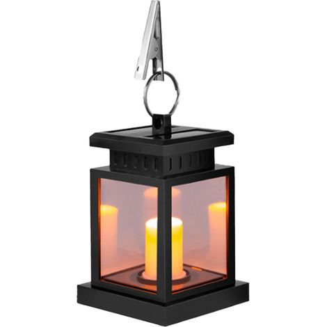 2 Lanternes solaires, suspension extérieur, panneau PVC, étanche IP44, décoration jardin (1/5)