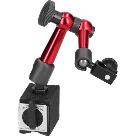 Support aimanté orientable 3 articulations, base magnétique permanente 360° pour comparateur, mini socle rotatif WCZ 1B (1/5)