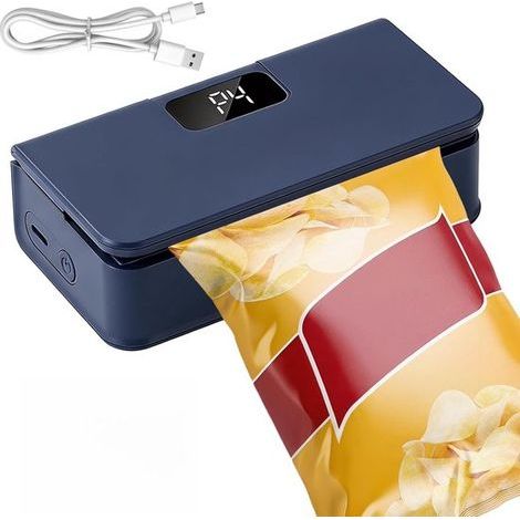 Mini-Beutelversiegler – 12,5 x 6,3 x 4 cm – 6 Temperaturstufen – 2-in-1-Versiegler mit Schneidefunktion und Magnet (1/5)