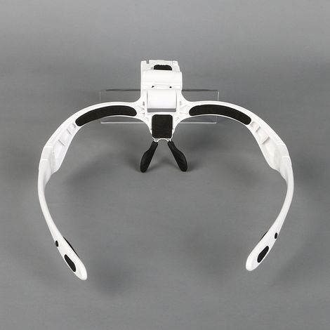 Loupe frontale LED 5 grossissements, verres élargis 3,5X, portable et extensible (1/5)
