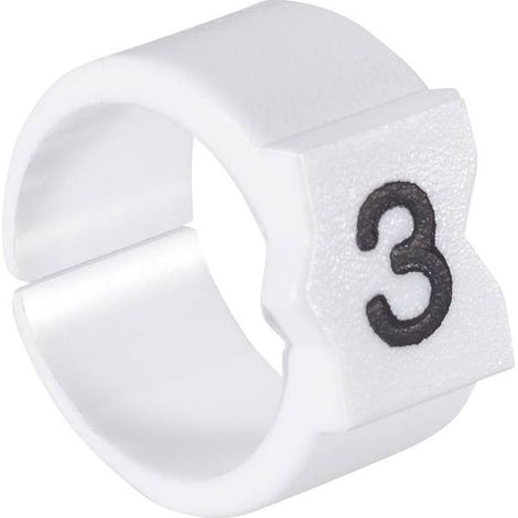 TE Connectivity STD12W-1 Clip segnafili Legenda (segnacavi) 1 Intervallo diametro esterno 4.50 fino a 6 mm 028690-000
