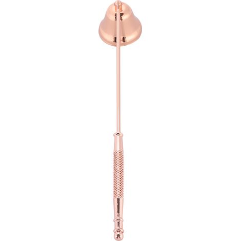 Kerzenlöscher aus Edelstahl in Glockenform, manuelles Werkzeug zum Abschneiden und Löschen des Dochtes (Roségold) (1/5)