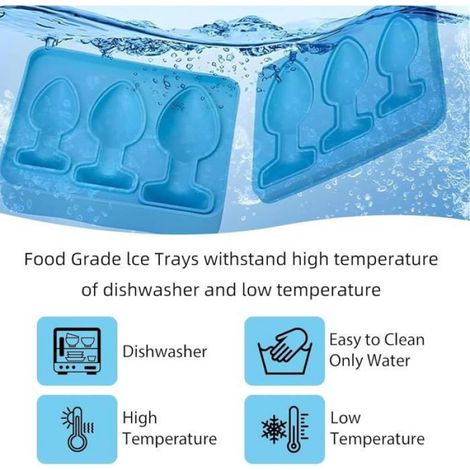 2 Bacs à glaçons, Silicone alimentaire, Avec couvercle, Empilable, Réutilisable, Pour fête et maison (1/4)