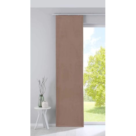 Gardinenbox: tenda a pannello Milano in velluto, opaca, asta di contrappeso, colore sabbia, altezza x larghezza 245x60 cm