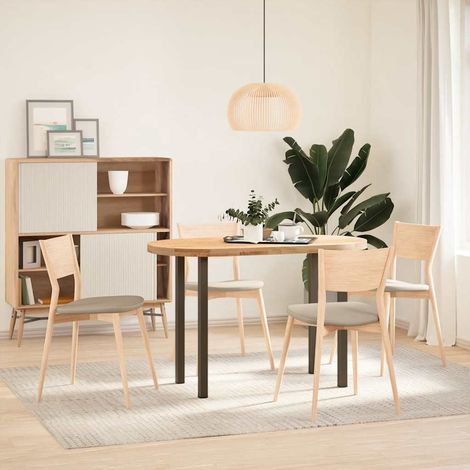 vidaXL Console Table Legs 4 pcs Natural Steel 72-74 cm Steel (1/5)