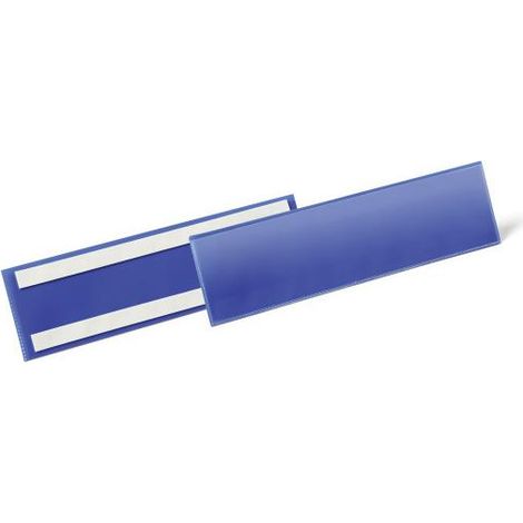 Durable 179607 - Tasche con Bande Adesive, 311 x 81.5 x 1.7 mm (L x H x P), Confezione da 50 Pezzi, Blu