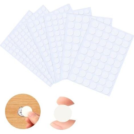 580 Pièces Cache Vis Blanc, 12mm/15mm/21mm PVC Cache Trou Meuble Cache Vis Adhesif Cache Trou Mur Autocollants pour Trous de Vis pour Armoires Murales Bureaux Réparations de Meubles (1/5)