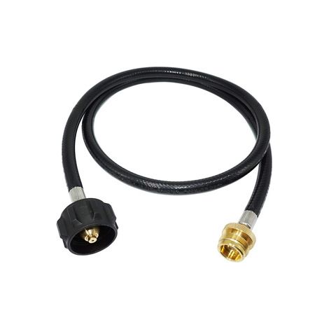 Tuyau propane 4 pieds et 6 pieds avec adaptateur QCC – Raccord flexible pour bouteille de gaz, conduite de remplacement pour barbecue ou chauffage extérieur