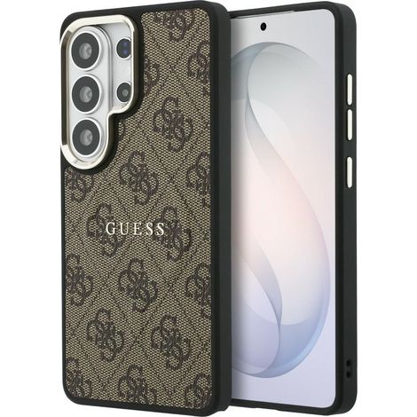 Funda Guess 4G con anillo en relieve y MagSafe para Samsung Galaxy S26 Ultra (marrón) (1/5)