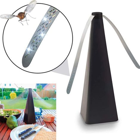 Ventilateur anti-mouches noir avec point hologramme réfléchissant, pratique, stable, moderne, automatique et silencieux. (1/5)
